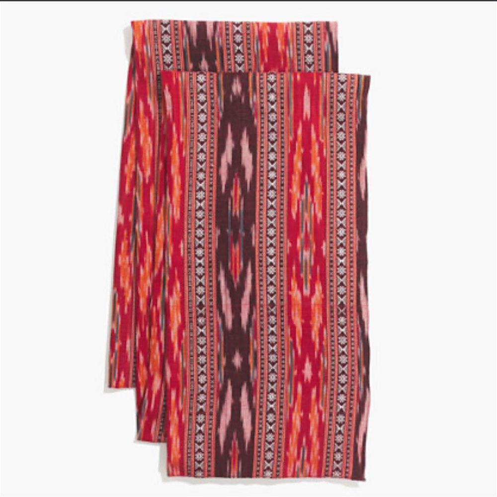Red Patterned Scarf - image 2
